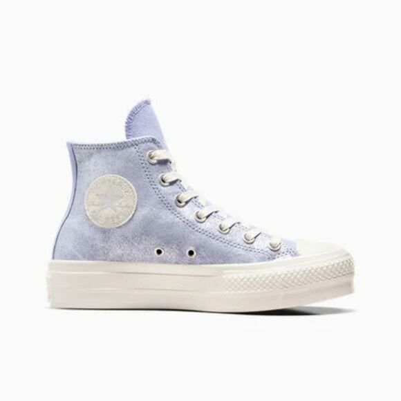 Converse Chuck Taylor Blue Shimmer Suede High Tops 6.5 NIB - Picture 3 of 8